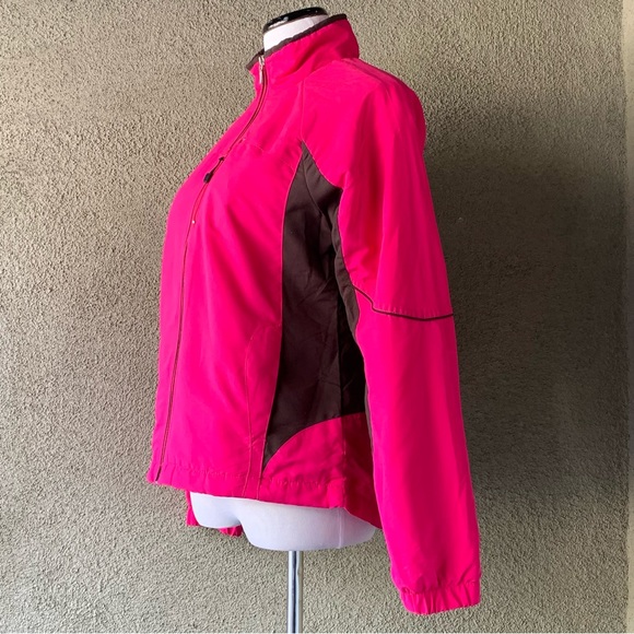 “Danskin” Hot Pink & Brown Fleece-Lined Athletic Jacket size M - Picture 8 of 10